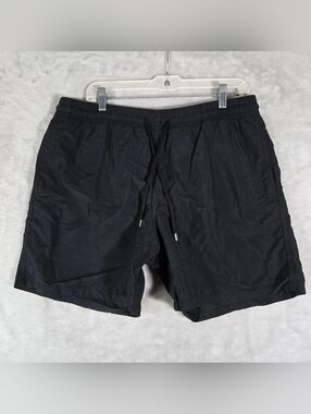 Vilebrequin Swim Trunk Shorts Mens Size XL Extra Large Black Blue Mesh Lined 6”